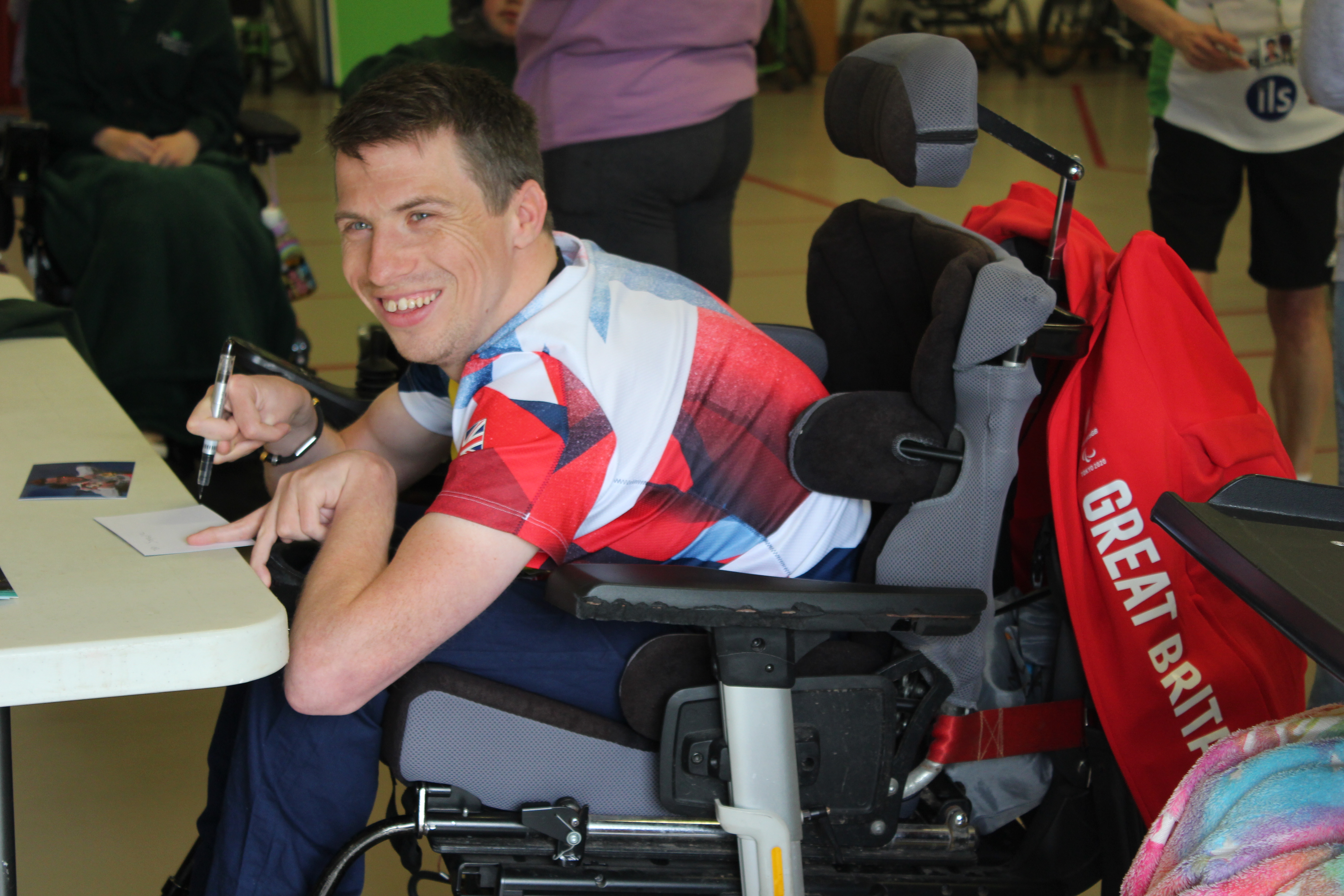 Boccia star David Smith visits Treloar s students in Holybourne